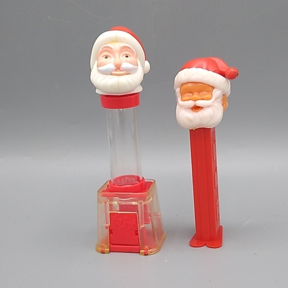 Santa Candy Dispensers PEZ Dispenser FLIX Mini Gumball Dispenser Set 2 Vintage - Picture 13 of 13